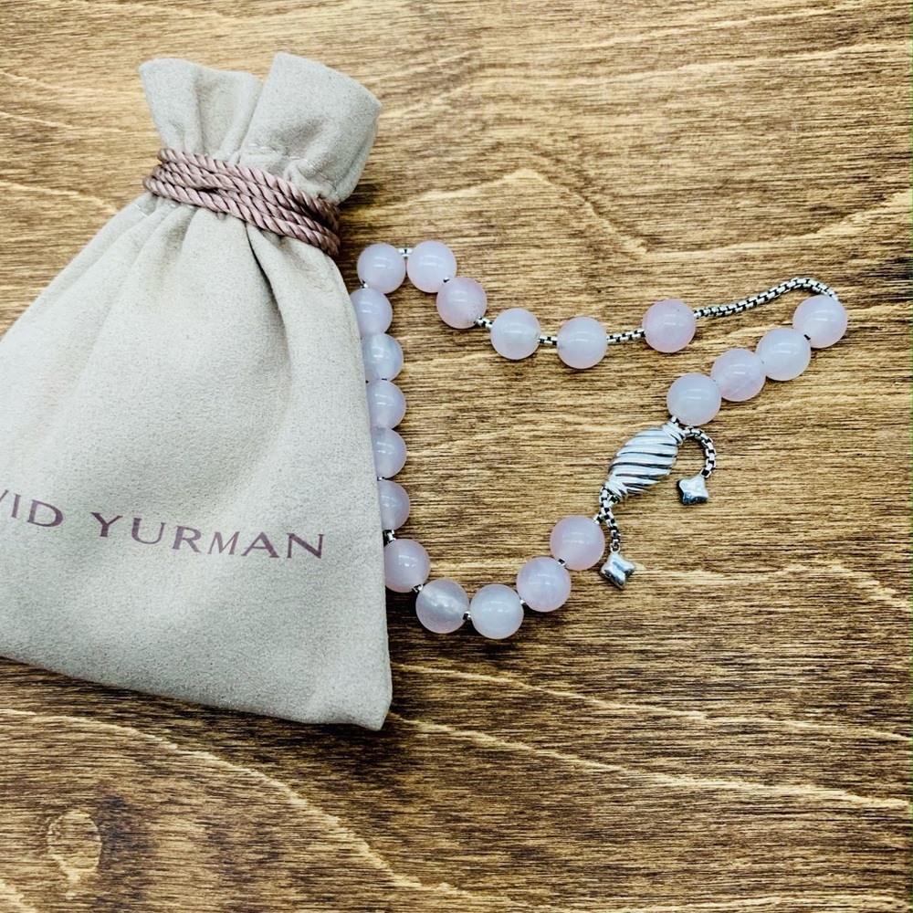 David Yurman Women Pink Quartz Spiritual Bead Bracelet